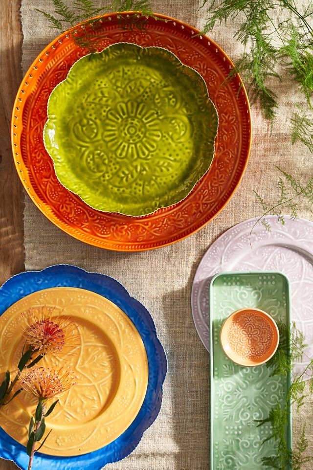 Patterned Enamel Ruffle Tray #3