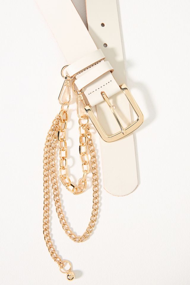 Belt Loop Chain Leather Belt #4
