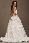 OUMA Alix Strapless Taffeta Ruffle Wedding Gown