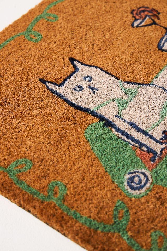 The Original Tinned Fish Candle Cat Printed Coir Doormat #1