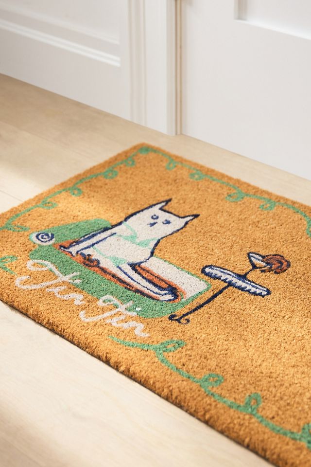 The Original Tinned Fish Candle Cat Printed Coir Doormat #2