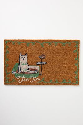 The Original Tinned Fish Candle Cat Printed Coir Doormat
