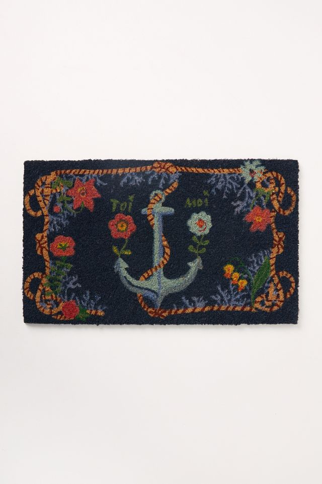 Nathalie Lete Anchor Printed Coir Doormat #1