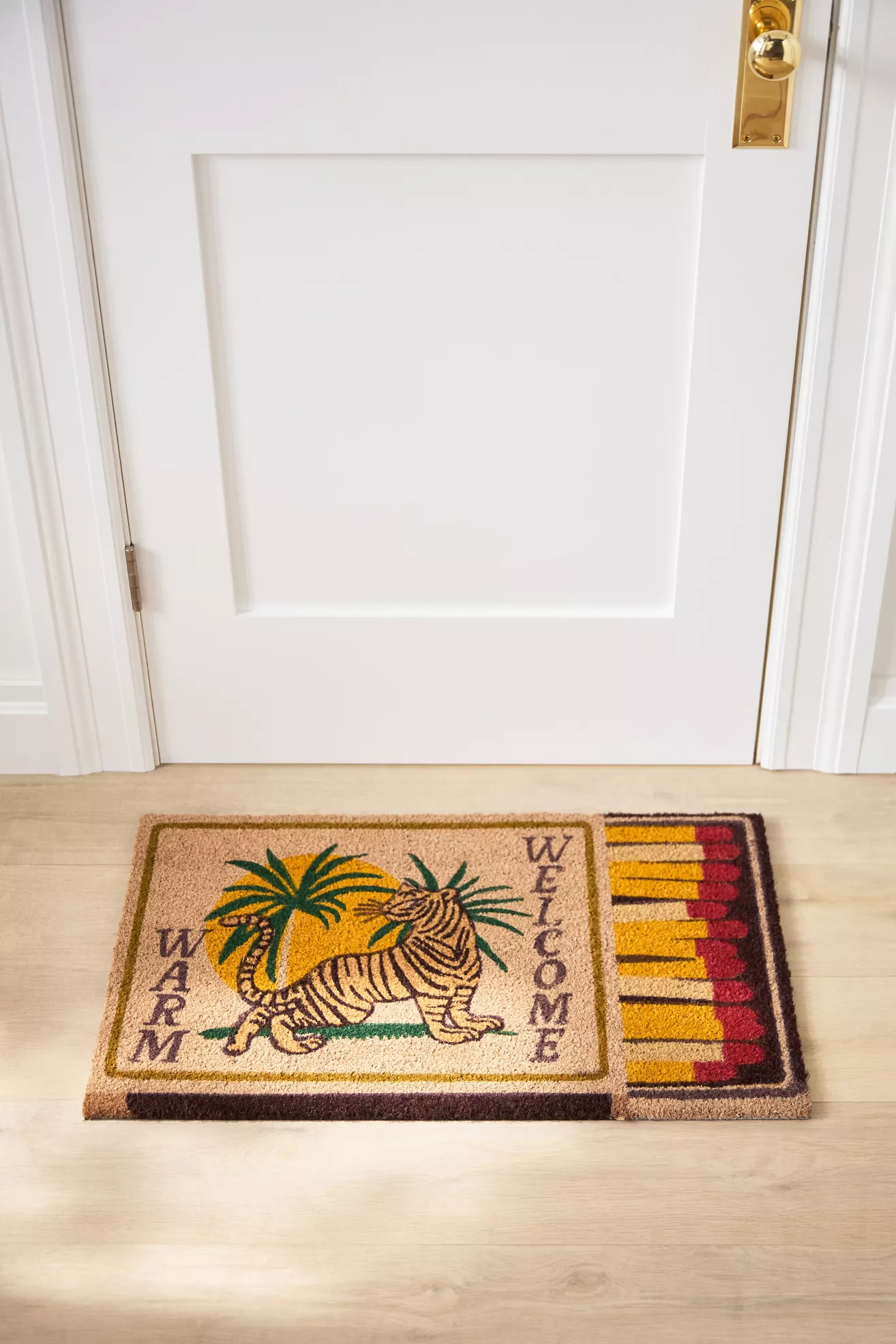 Matchbook Tiger Coir Printed Doormat