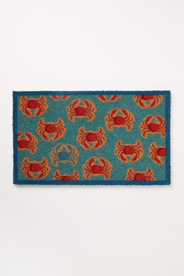 Crab Printed Coir Doormat #1