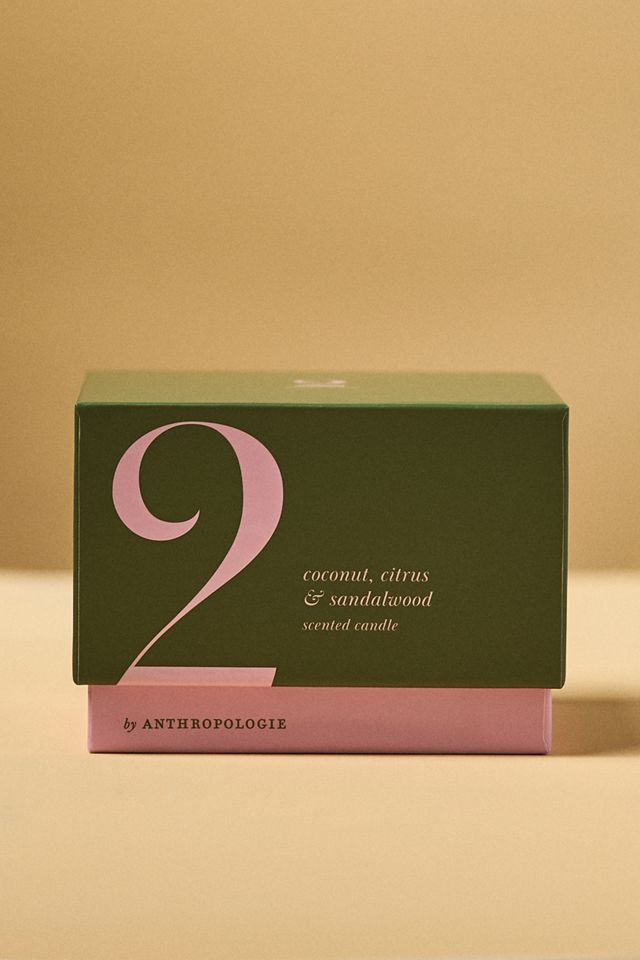 Number 2 Fruity Coconut & Amber Glass Candle #2