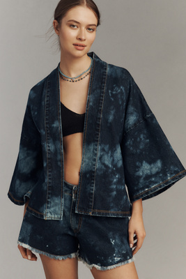 Vi. Vi. Srl Tie-belt Wrap Denim Jacket
