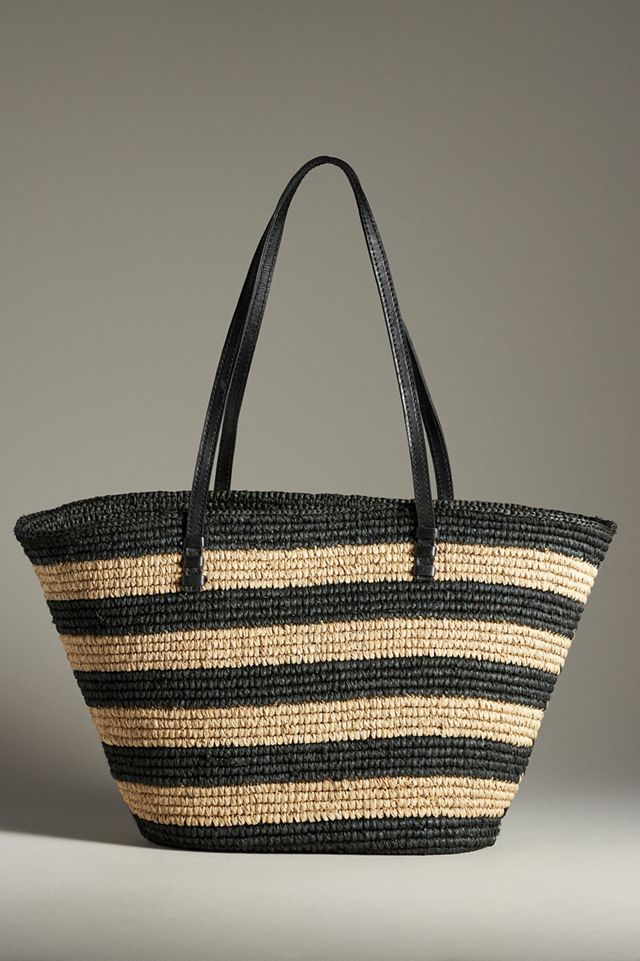 Bembien Bieno Striped Raffia Tote #1