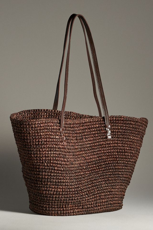 Bembien Bieno Striped Raffia Tote