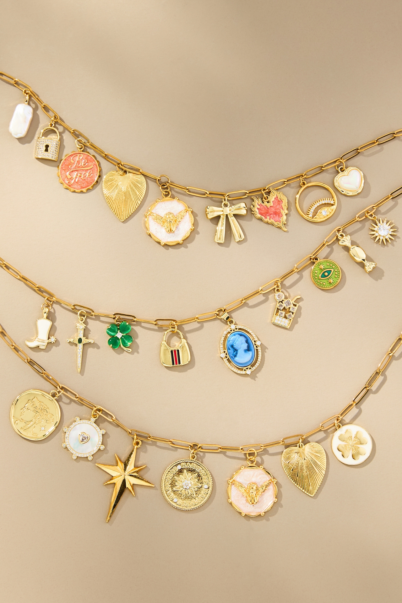 Janey Bee Jems Medium Paperclip Chain One-Of-A-Kind Charm Necklace