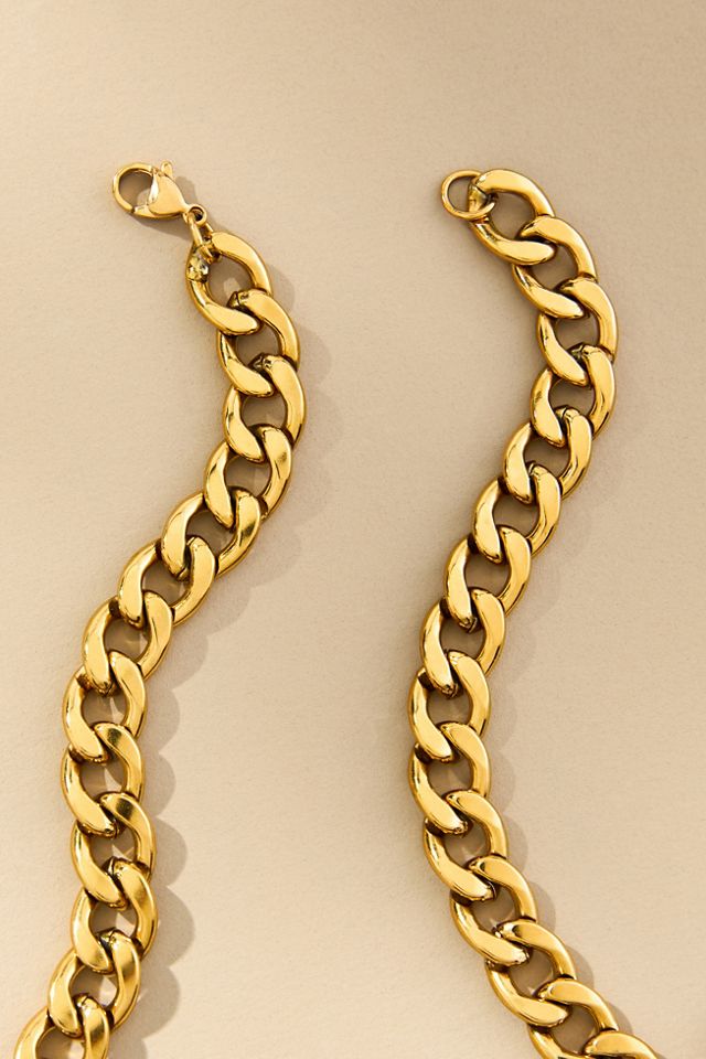 Janey Bee Jems Large Curb Chain One-Of-A-Kind Charm Necklace #1