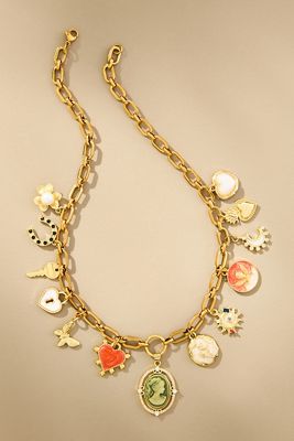 Janey Bee Jems Rounded Square Chain One-Of-A-Kind Charm Necklace