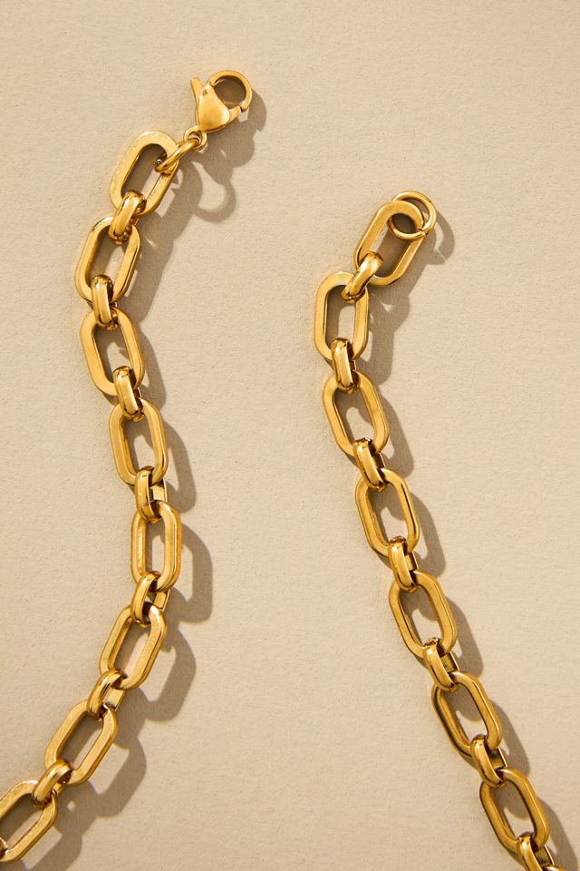 Janey Bee Jems Rounded Square Chain One-Of-A-Kind Charm Necklace #1