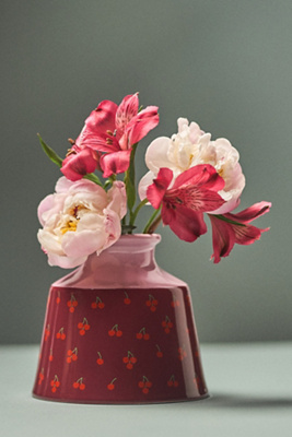 Anthropologie Lara Patterned Stoneware Vase