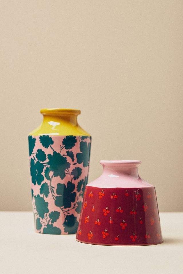 Lara Patterned Stoneware Vase