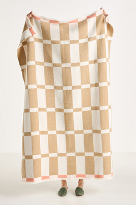Anthropologie Ares Cotton Chenille Woven Throw Blanket