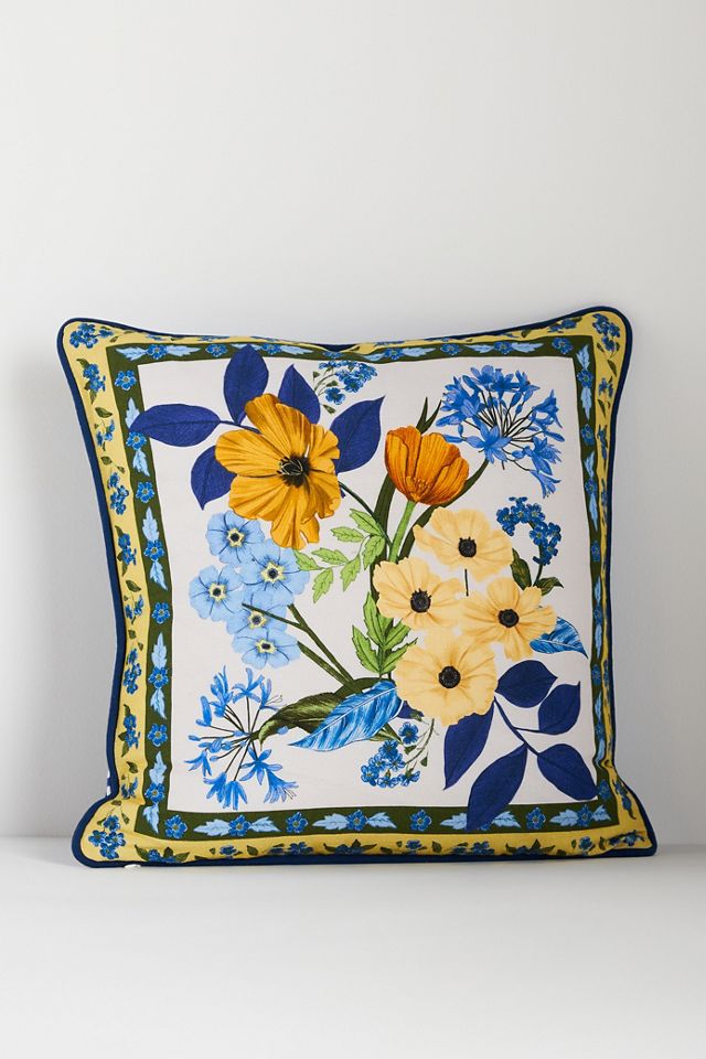 Adelyn Linen Printed Floral Pillow #2