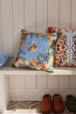 Adelyn Linen Printed Floral Pillow