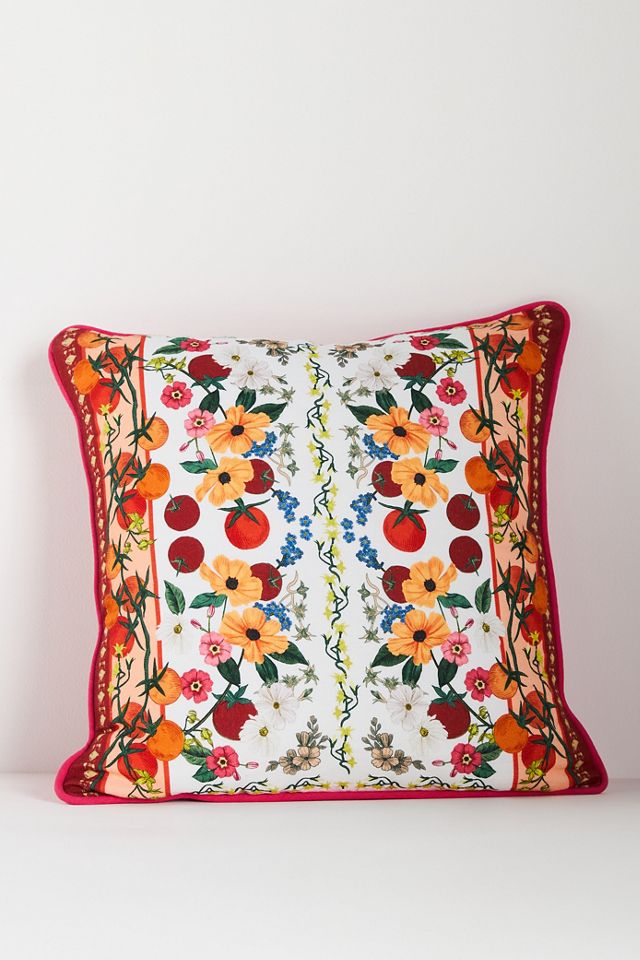 Adelyn Linen Printed Floral Pillow #1