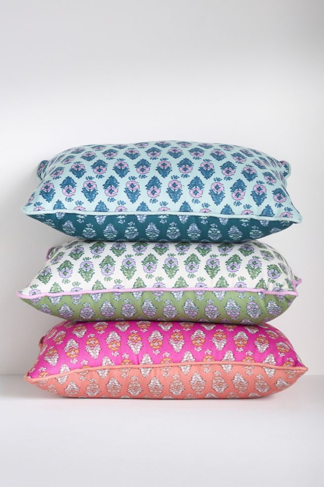 Isadora Mix Print Floral Indoor/Outdoor Pillow #3