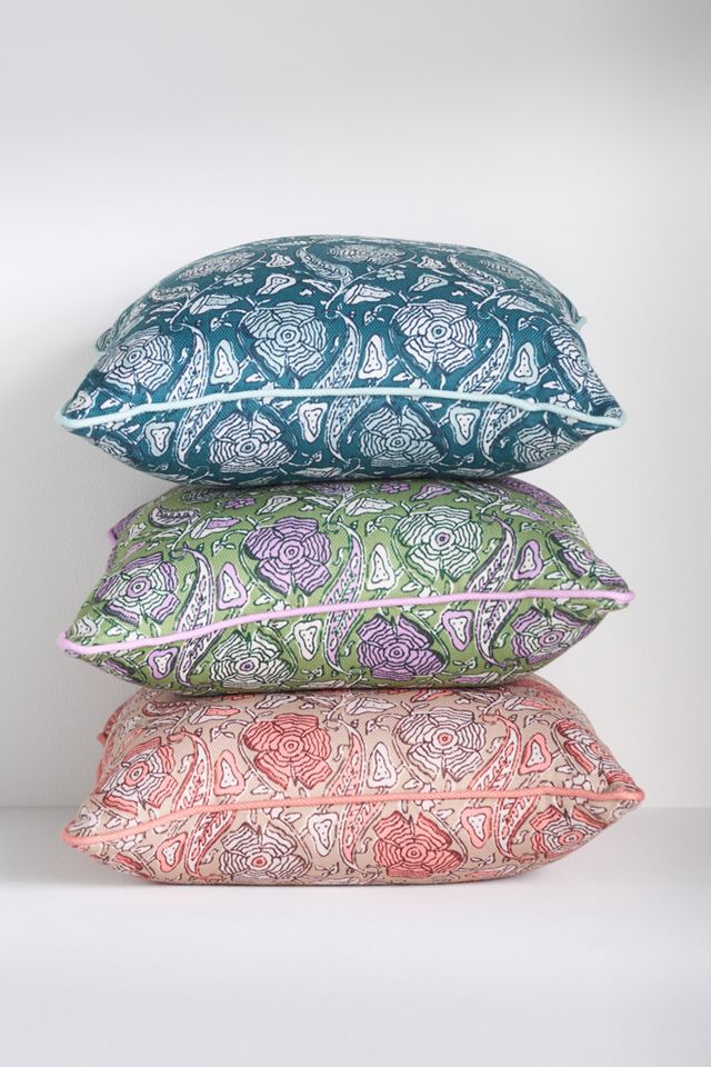 Isadora Mix Print Floral Indoor/Outdoor Pillow #2