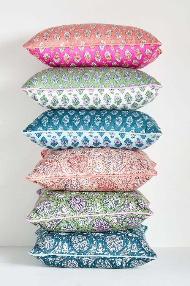 Isadora Mix Print Floral Indoor/Outdoor Pillow #3