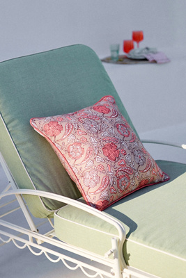 Anthropologie Isadora Mix Print Floral Indoor/outdoor Pillow