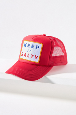 Friday Feelin Keep It Salty Trucker Hat In Red