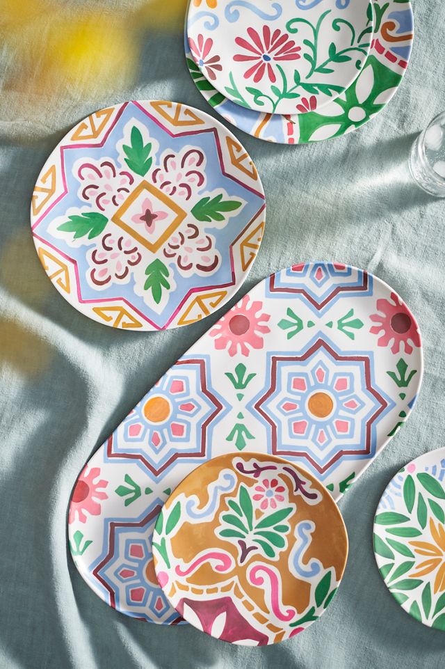 Printed Melamine Side Plates, Set of 4 #4