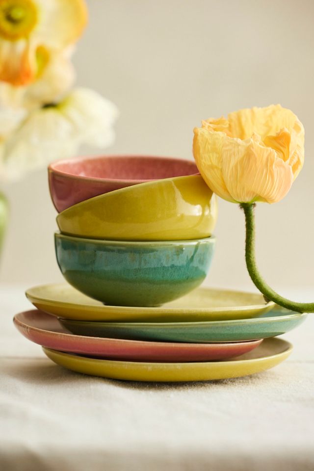 Reactive Glaze Stoneware Bowls, Set of 4 #2