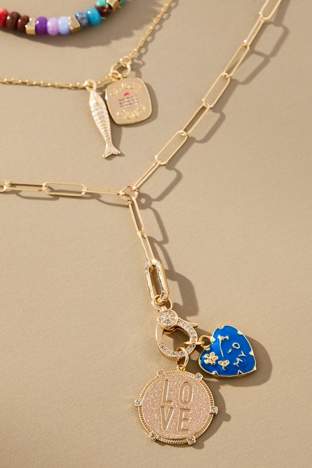 Shades of Sea Layered Necklaces: Charm Edition #1