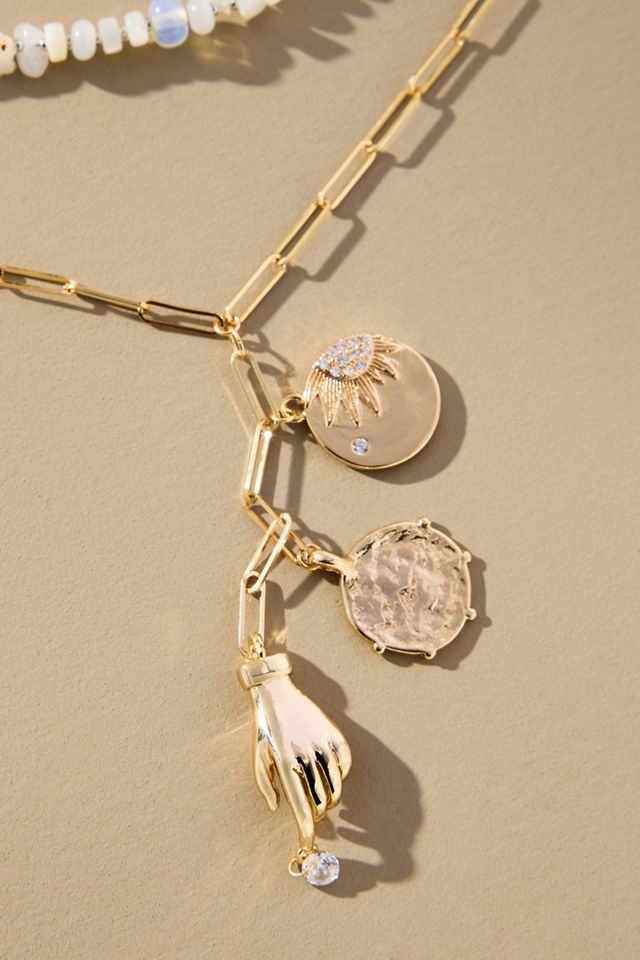 Shades of Sea Layered Necklaces: Charm Edition #1