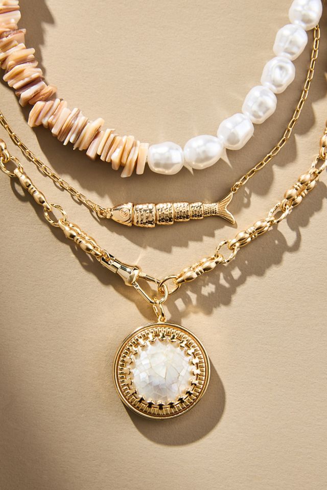 Shades of Sea Layered Necklaces: Charm Edition | Anthropologie
