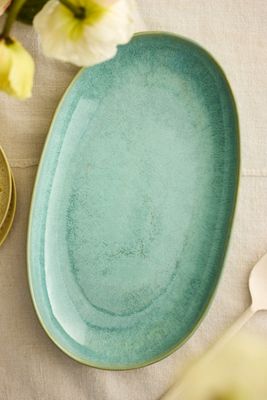 Reactive Glaze Stoneware Serving Tray