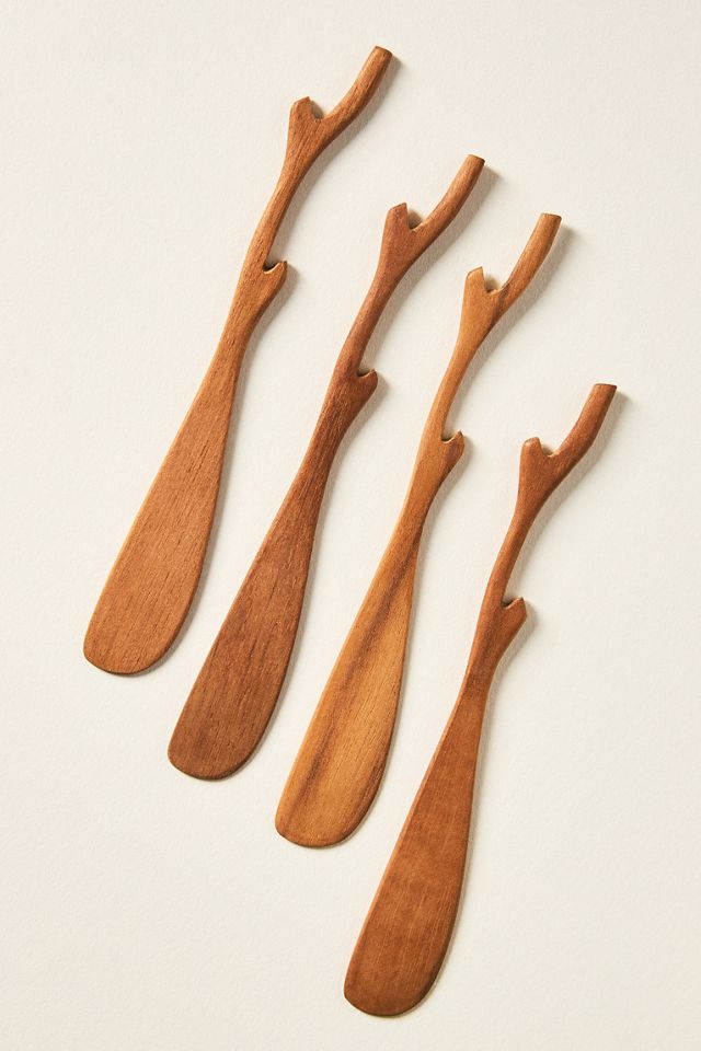 Teak Twig Spreaders, Set of 4 #1