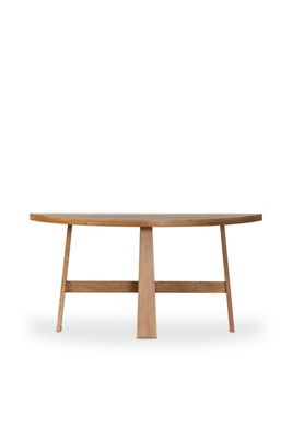 Fara Tripod-Base Oak Console Table