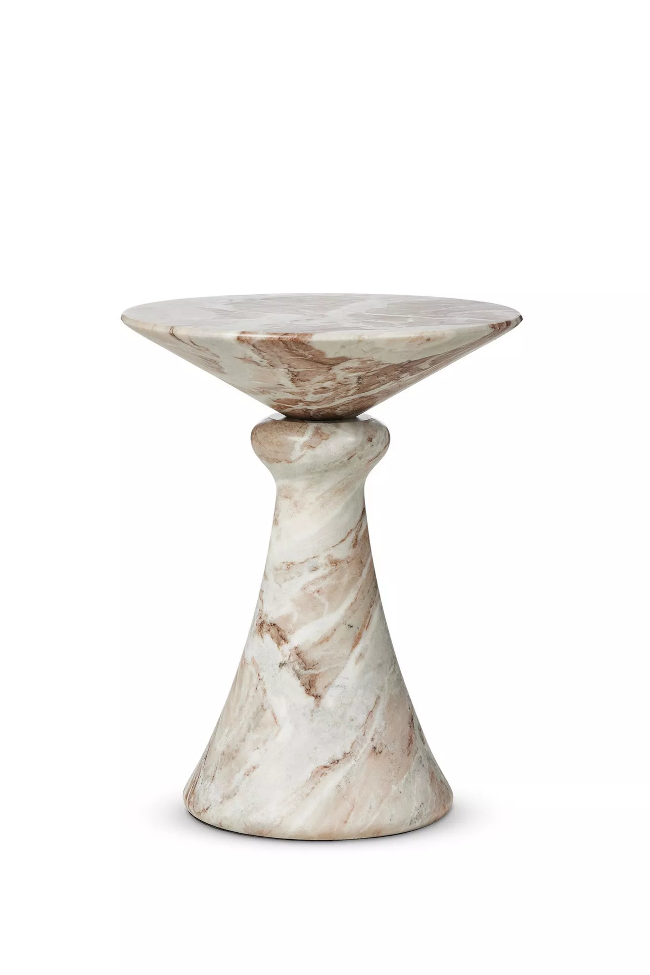 Connie Sculptural Marble End Table