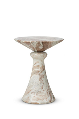 Connie Sculptural Marble End Table - Thumbnail 3