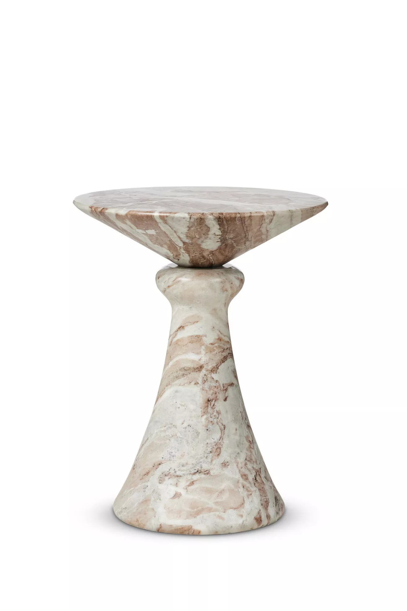 Connie Sculptural Marble End Table - thumbnail 2