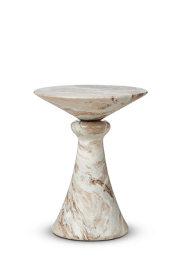 Connie Sculptural Marble End Table - Thumbnail 2