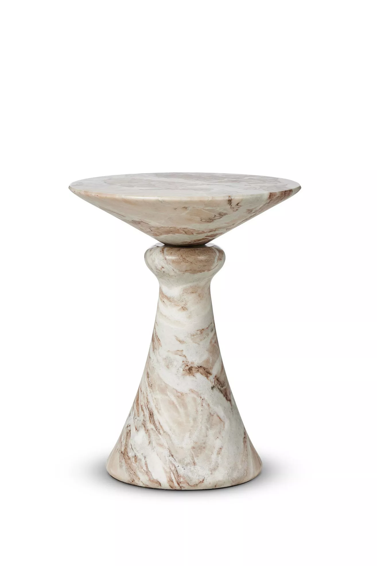 Connie Sculptural Marble End Table - thumbnail 3