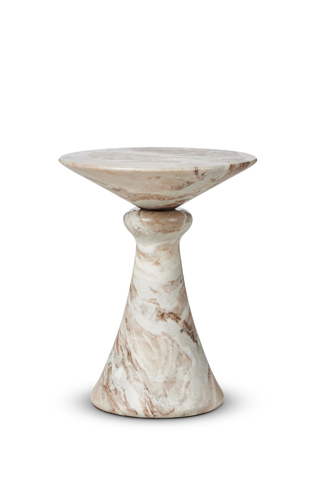 Connie Sculptural Marble End Table