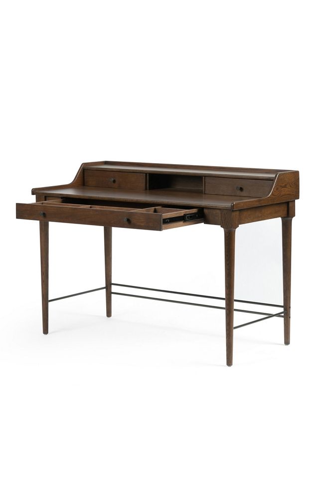 Moreau Oak Three-Drawer Writing Desk #2