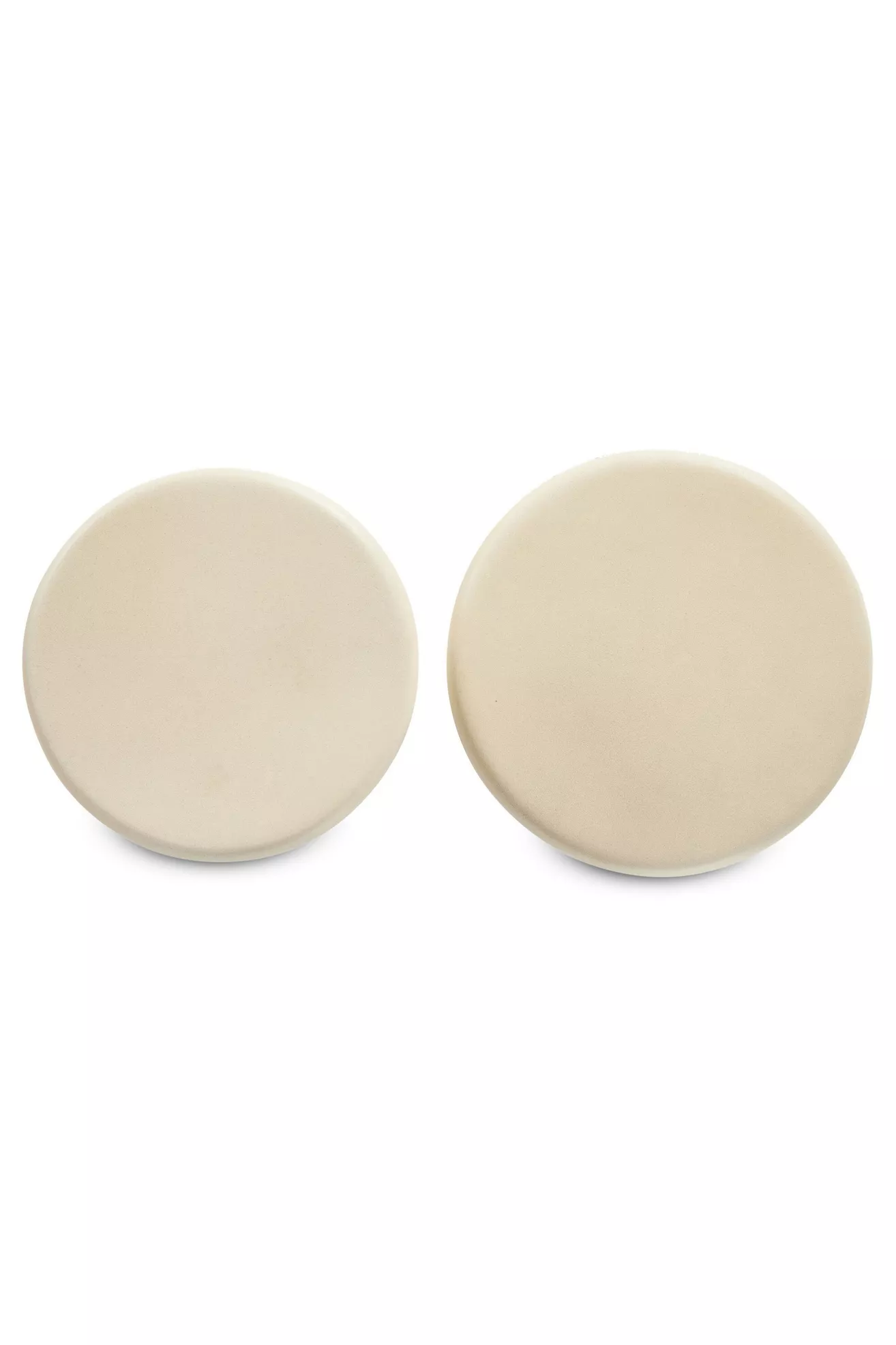 Two circular table tops color swatches