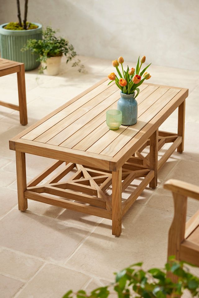 Fretwork Teak Coffee Table #2