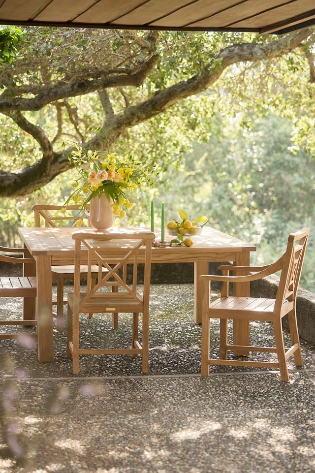 Fretwork Teak Dining Table #4