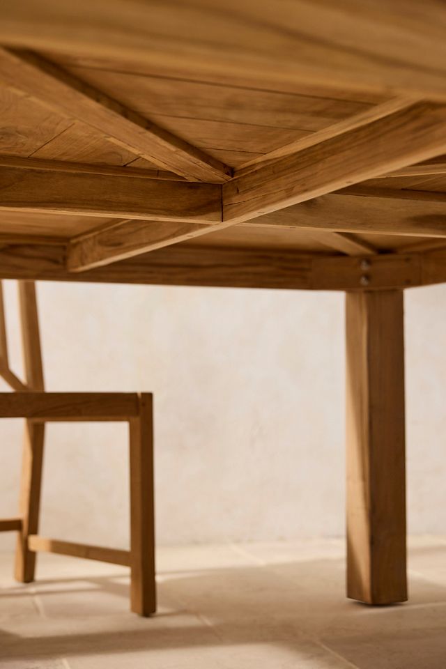 Fretwork Teak Dining Table #6