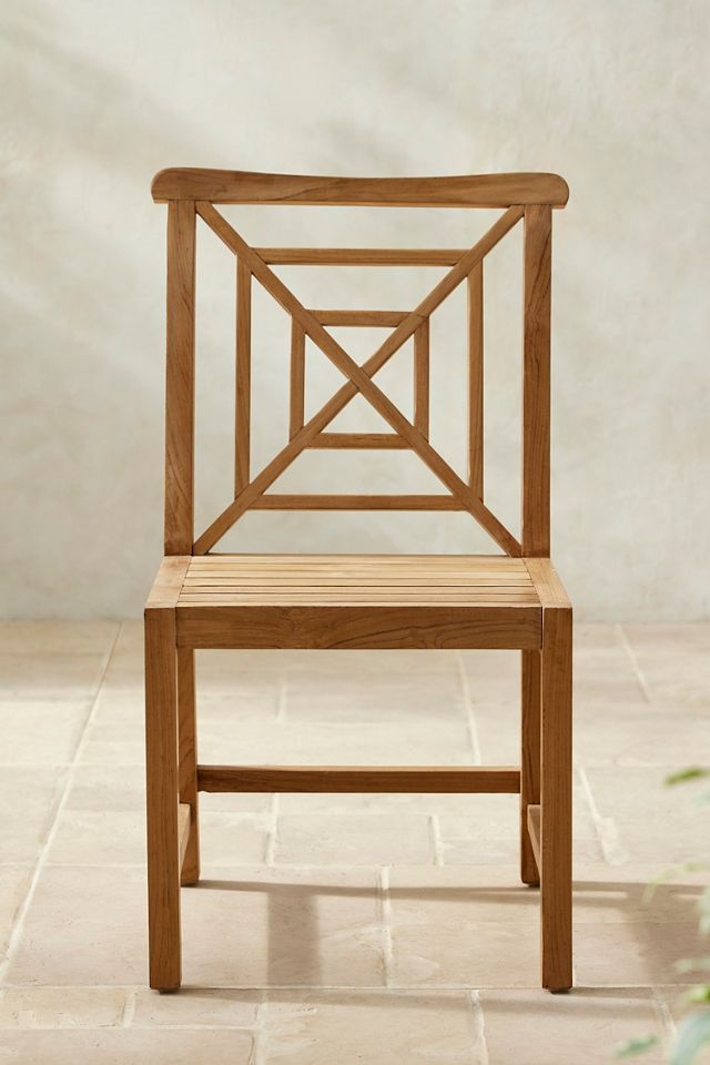 Fretwork Teak Side Chairs, Set of 2 #2