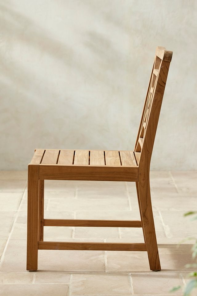 Fretwork Teak Side Chairs, Set of 2 #4