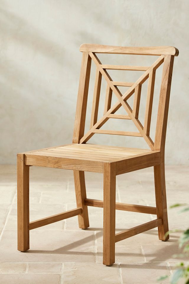 Fretwork Teak Side Chairs, Set of 2 #5